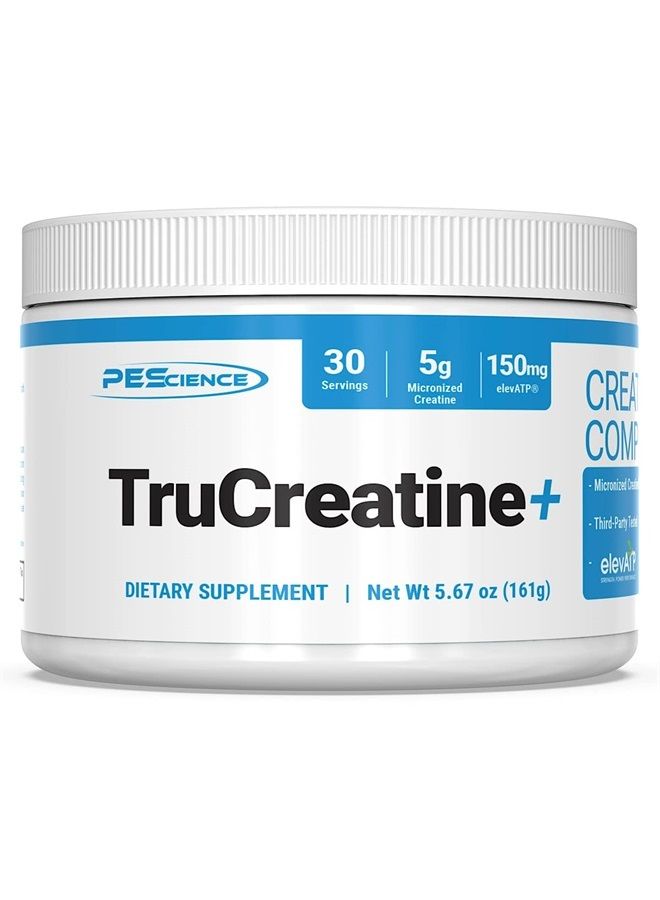 PEScience TruCreatine+, Pure Creatine Monohydrate and ElevATP Powder, 30 Servings - Image 1
