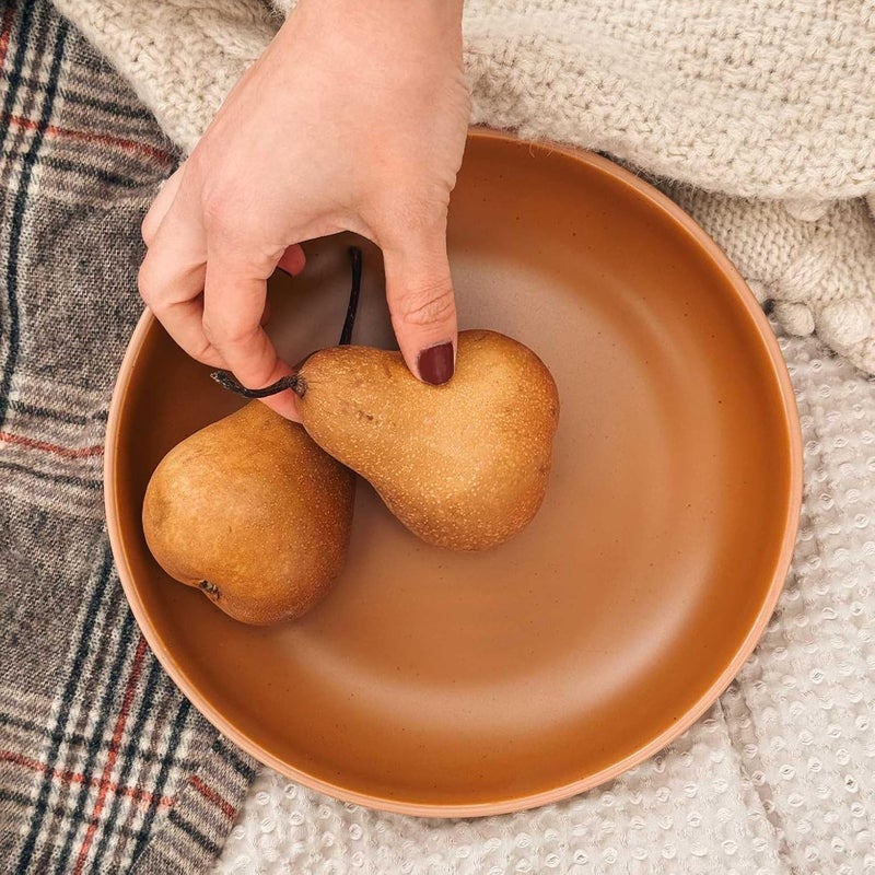 Mora Ceramic Artisan Matte Large Pasta Bowls 30oz Set of 4  Serving Salad Dinner etc Kitchen PlateWide Bowl  Microwave Oven Dishwasher Safe  Modern Porcelain Stoneware Dishes Marina Colors - Image 5