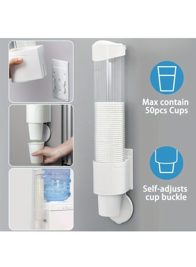 فلوريت موزع وحامل بلاستيك للأكواب الورقية أبيض/ شفاف - Image 2