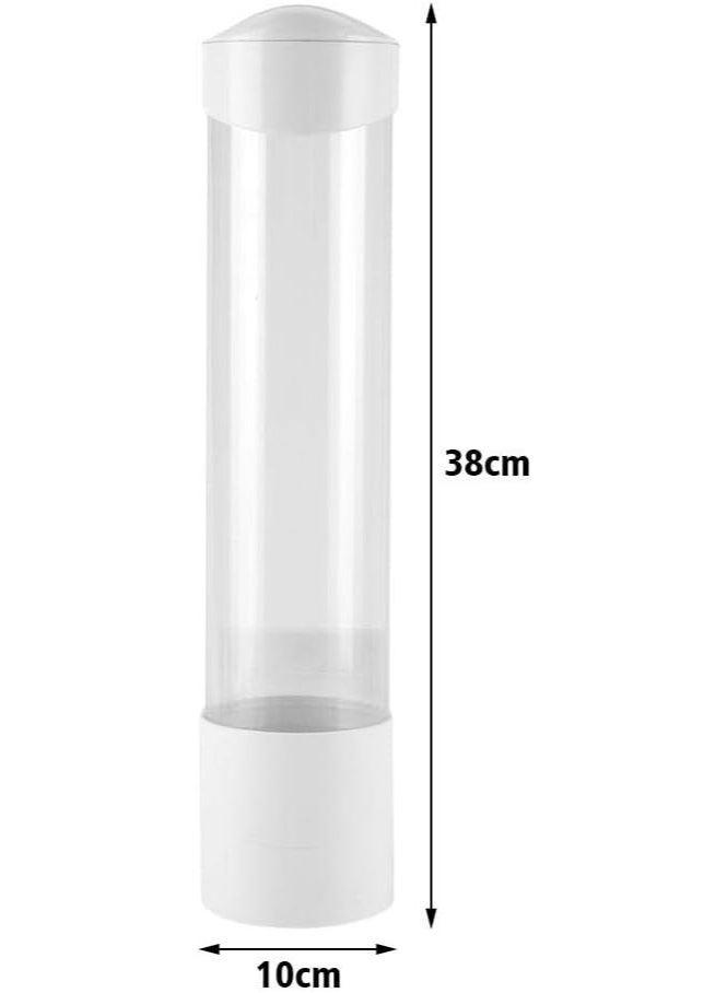 فلوريت موزع وحامل بلاستيك للأكواب الورقية أبيض/ شفاف - Image 3