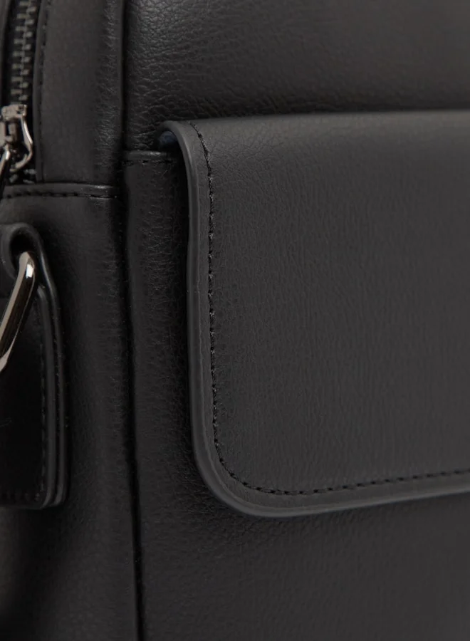 DUCHINI Men Messenger Bag With Adjustable Strap And Zip Closure