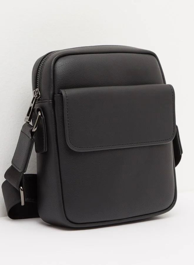 DUCHINI Men Messenger Bag With Adjustable Strap And Zip Closure