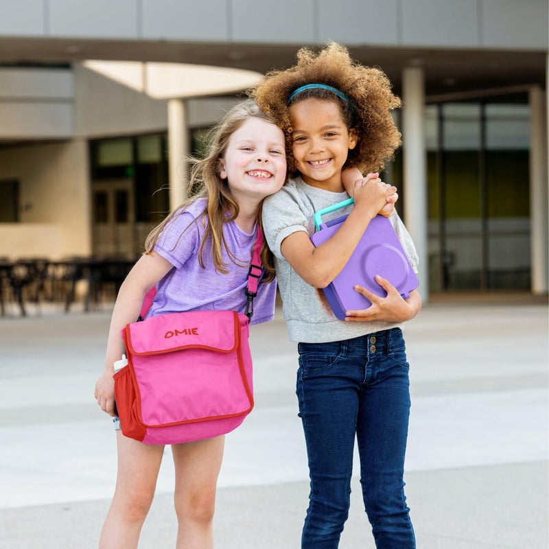 أومي Omie Omiebox Bento Lunch Box مع تسرب Proof Thermos Food Jar-3 مقصورتين درجات حرارة أحدان (البرقوق الأرجواني) - Image 4