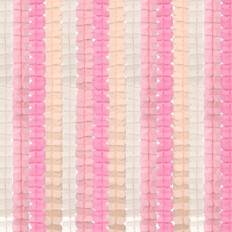 Hugtmr Pink-White Peach Party-Decorations Streamers Garland - 157Ft Four-Leaf Clover Hanging Banner,Wedding Girl Birthday Baby Bridal Shower Engagement Bachelorette Decor Hugtmr - Image 2