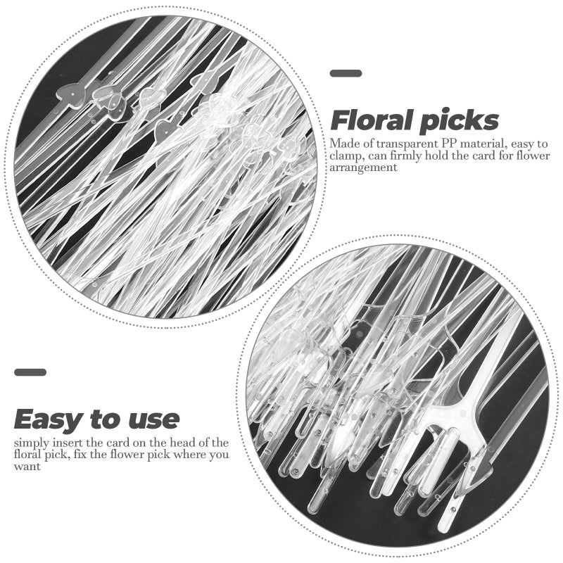 Large Floral Picks 31cm 80pcs Straight Head DIY Bouquet Accessories For Floral Arrangement Crafting - Image 4