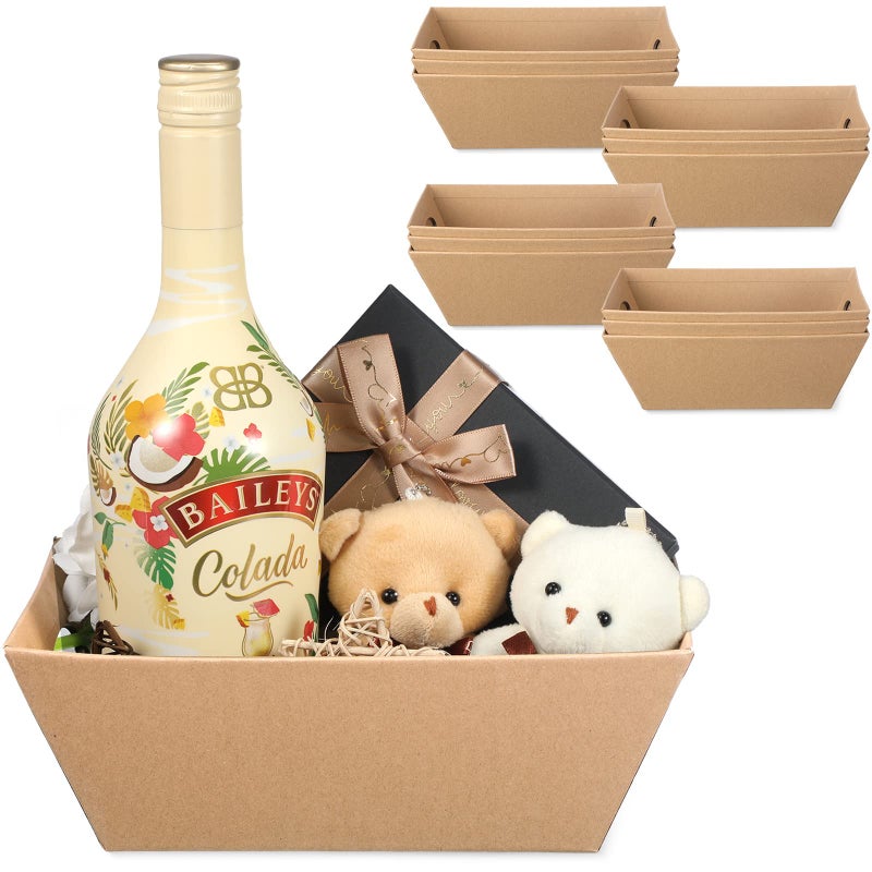 Potchen 12 PCS Baskets for Gifts Baskets Bulk Empty with Handle Small Gift Bags for Women Baby Shower Fathers Day Back to School Party