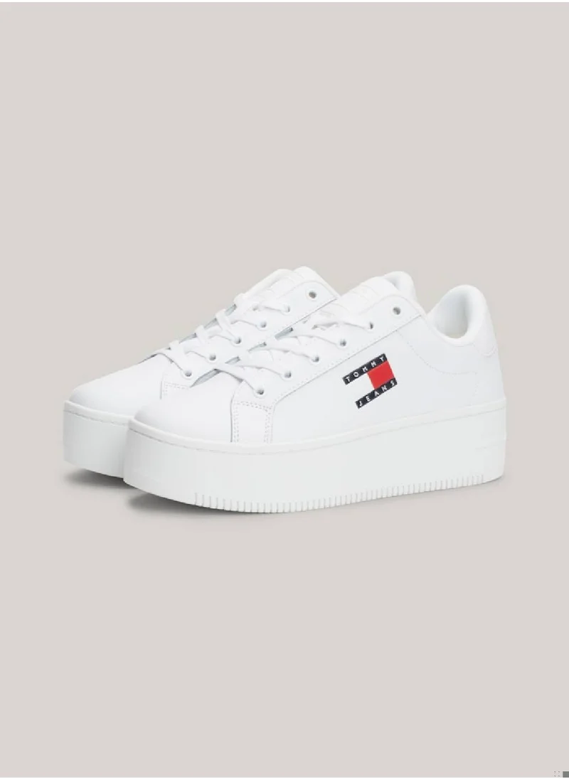 TOMMY JEANS Women's Platform Trainers - Leather, White