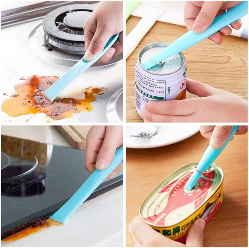 WoLover 3 PCS Multipurpose Cleaning Scraper Tool - Non-Scratch Hard Plastic Sticker Scraper Tool for Kitchen Cleaning, Label Remover, Gum Cleaner - Image 2