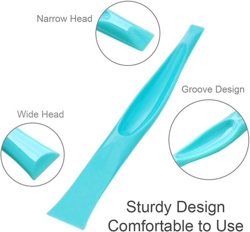 WoLover 3 PCS Multipurpose Cleaning Scraper Tool - Non-Scratch Hard Plastic Sticker Scraper Tool for Kitchen Cleaning, Label Remover, Gum Cleaner - Image 3