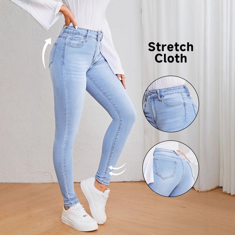 Women's Stretch Slim Fit Skinny Jeans - Image 1