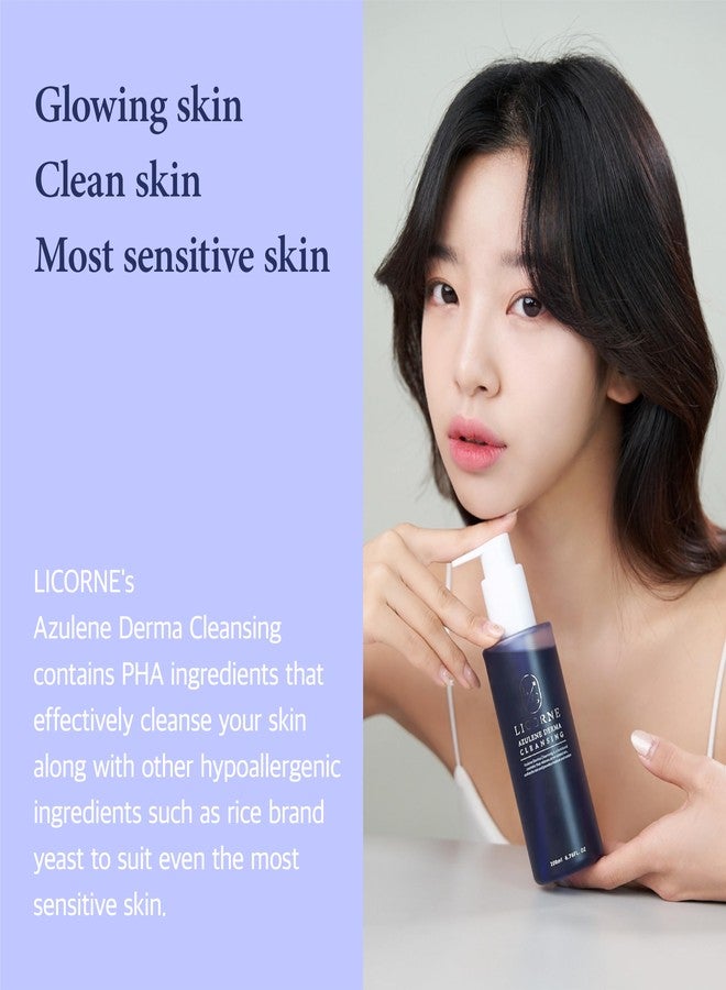LICORNE Azulene Derma Cleansing, Low pH Calming Face Wash with Natural Guaiazulene, Gentle Gel to Foam Cleanser for Sensitive Skin & Redness Relief, Hydrating Korean Skincare, 6.76 fl oz - Image 4