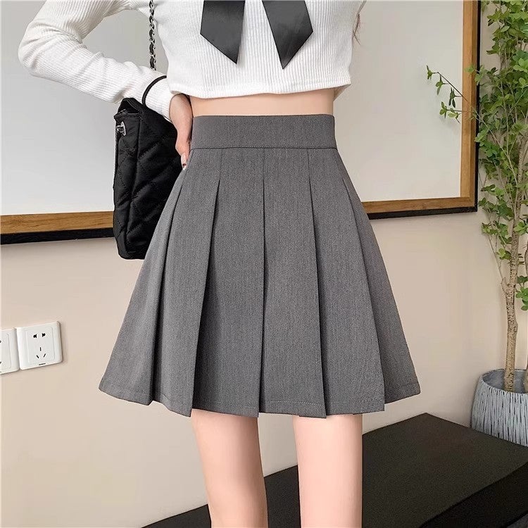 Black 204 Pleated Skirt Skirt Women'S Winter High Waist Draped A- Shaped Anti-Walking Short Skirt Small Umbrella Skirt - Image 3