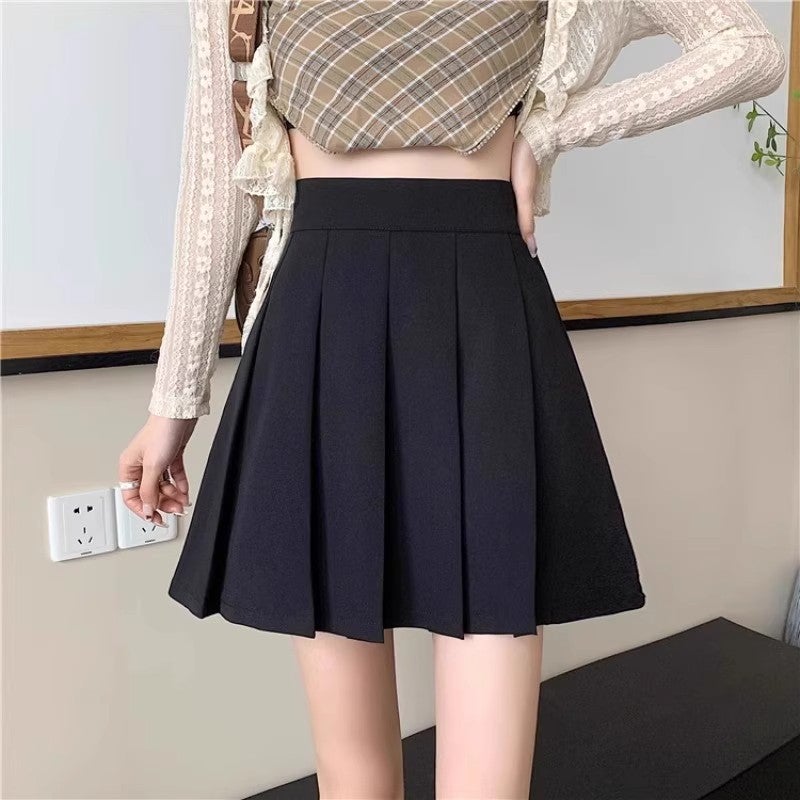 Black 204 Pleated Skirt Skirt Women'S Winter High Waist Draped A- Shaped Anti-Walking Short Skirt Small Umbrella Skirt - Image 5