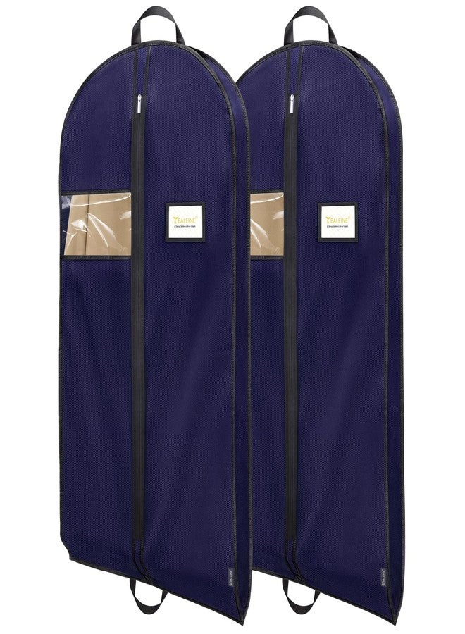 BALEINE 2PK Heavy Duty Garment Bag with Shoe Storage Travel Bag for Dresses, Suit, Coats Travel Essential (43", Blue) - Image 1