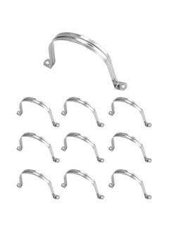 Arabest 4 Rigid Pipe Strap Clamp, 10 Pack Strap-U Bracket Tube Clip, Heavy Duty Stainless Steel Two Hole Strap, Widened Tube Strap Tension Clip Assortment Kit  - Image 1