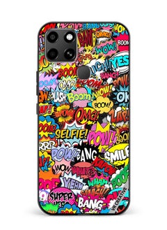 Protective Case Cover For Infinix Smart 6 Pop Art Design Multicolour