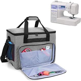 Teamoy Teamoy Sewing Machine Bag, Travel Tote Bag for Most Standard Sewing Machines and Accessories, Gray  - Image 1
