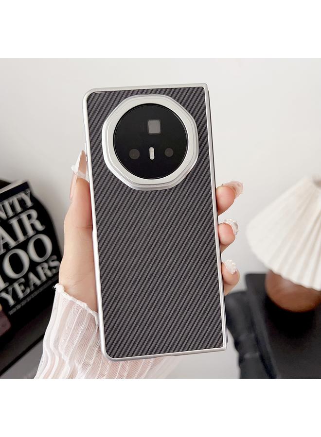 اس-توب جراب هاتف قابل للطي من ألياف الكربون والجلد المحبب لهاتف Honor Magic V3 - Image 2