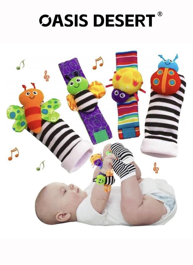 OASIS DESERT Baby Infant Rattle Socks Toys 3-6 to 12 Months Girl Boy Learning Toy  - Image 1