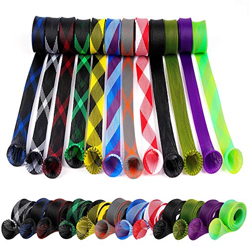 Kiikooll 12Pcs Rod Sock Fishing Rod Sleeve, Cover Braided Mesh Rod Protector Pole Gloves Fishing Tools. Flat or Pointed End/Spinning or Casting. for Casting Sea Fishing Rod/Spinning - Image 2
