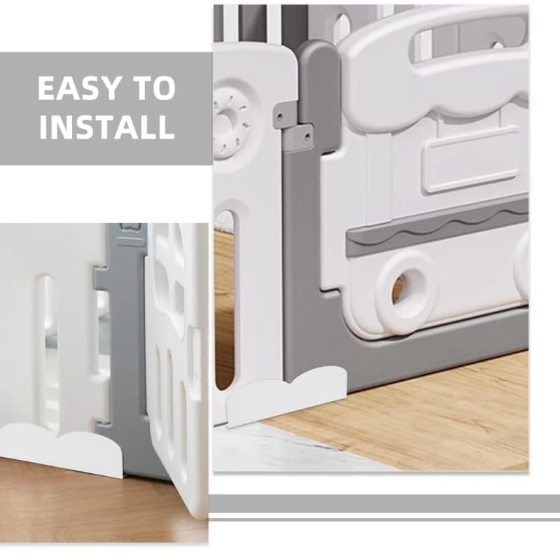 Beige Playpen Stabilizer Clips Easy to Install Replacement Parts for Play Areas 18X6 3X4 2CM - Image 5