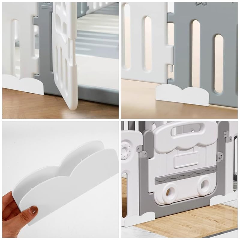 Beige Playpen Stabilizer Clips Easy to Install Replacement Parts for Play Areas 18X6 3X4 2CM - Image 4