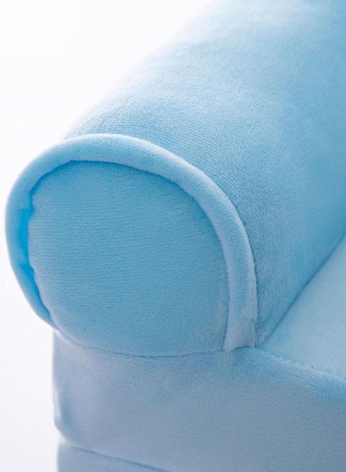 Generic Foldable Toddler Chair Lounger for Kids from 1 to 3+ years old , Removable and Washable Lazy Sleeping Sofa for Kids, Baby Sofa Bed Foldable Chair, Blue Teddy Bear  - Image 3