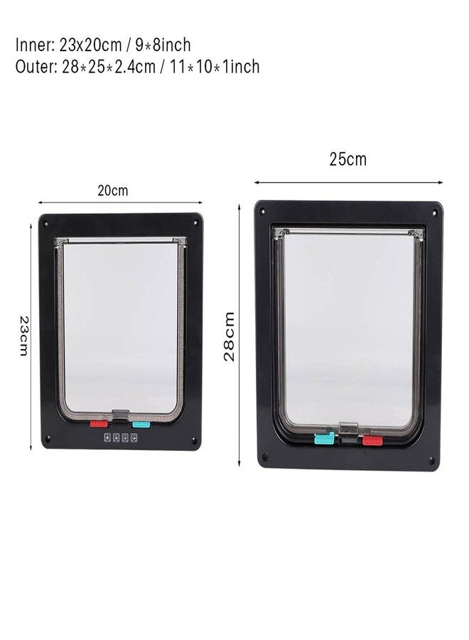 Yoidesu Pet Screen Door 9 x 8 inchs Screen Door Protector Lockable Magnetic SelfClosing Screen for Dogs and Cats up to 28 lb(Black) - Image 4