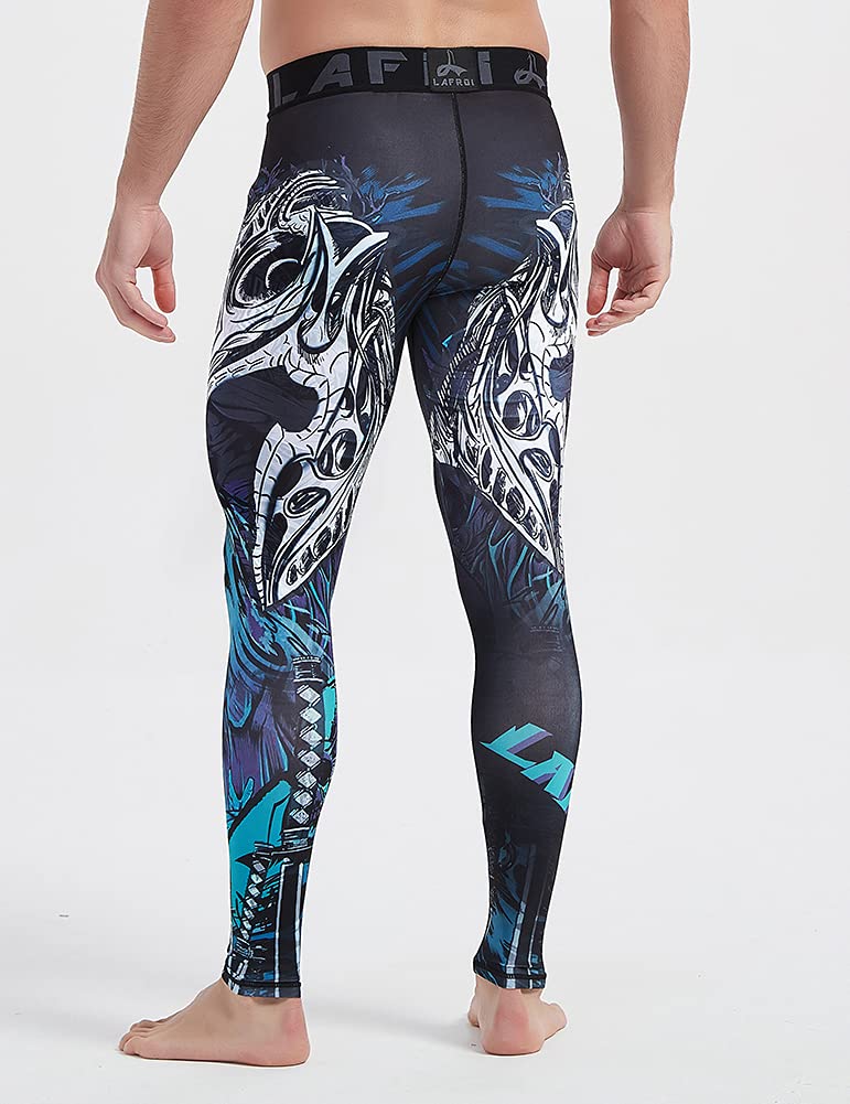LAFROI Men's Quick Dry Cool Compression Fit Tights Leggings Waistband-YSK08 Commander Size LG - Image 5