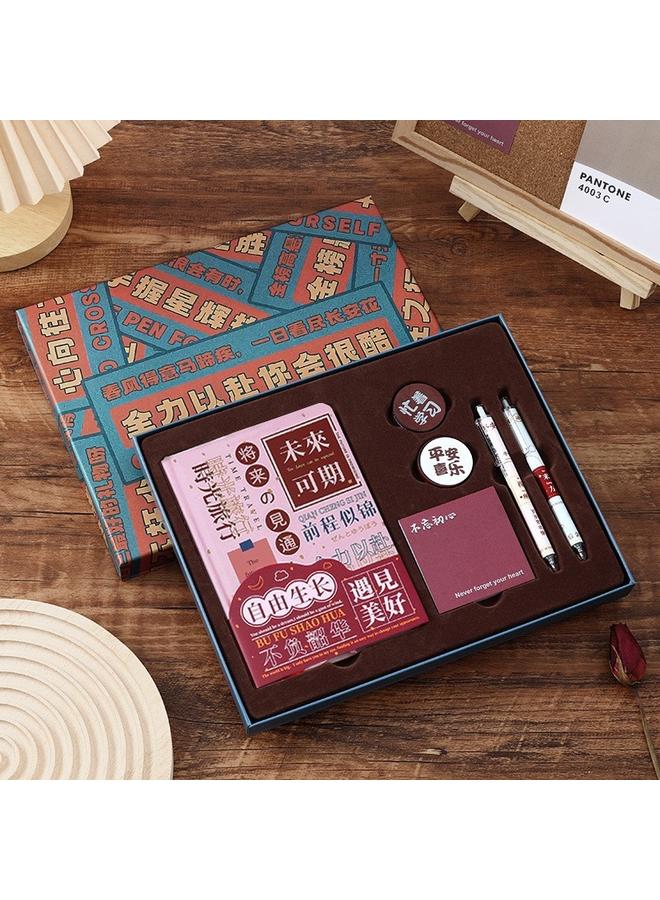 Bluejw 2024 Hand Account Book Suit Gift Box Hand Account Book Walking Stick Book Diary Supplies Stationery Book Loose Leaf Detachable - Image 1