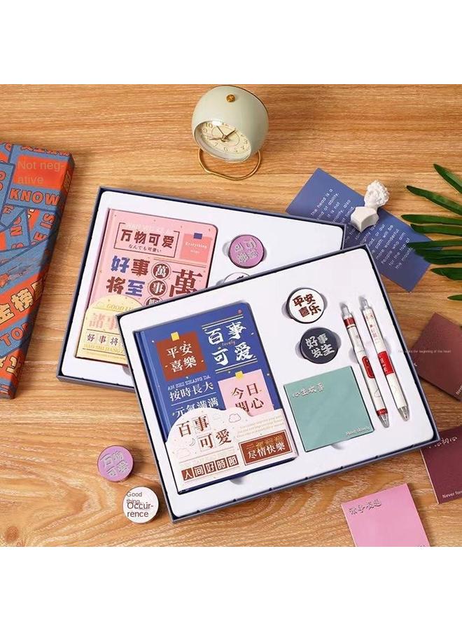 Bluejw 2024 Hand Account Book Suit Gift Box Hand Account Book Walking Stick Book Diary Supplies Stationery Book Loose Leaf Detachable - Image 4