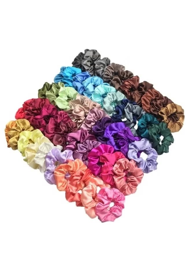 12 Pcs Hair Scrunchies Ponytail Holder Satin Elastic Soft Hair Ties Scrunchy Hair Bands for Girls - Image 3