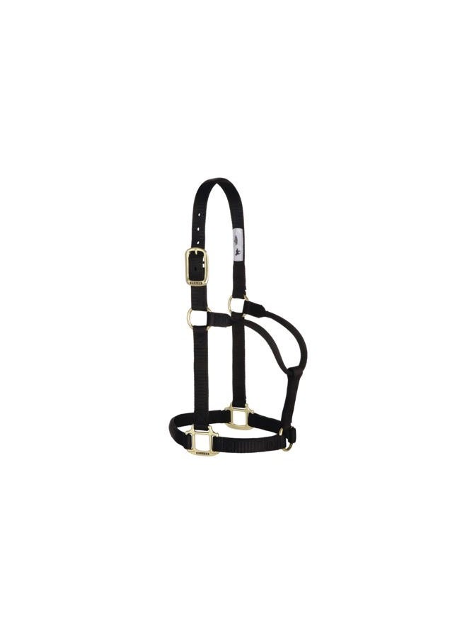 Weaver Equine Weaver Leather Original Non-Adjustable Nylon Horse Halter, Small, Black - Image 1