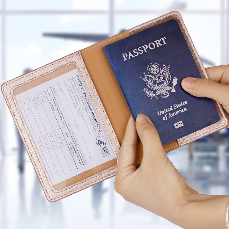 TIGARI Passport Holder for Travel, Slim Passport Cover for Women Men, Leather Passport Case Protector with Waterproof Slot, Family Vacation Plane Cruise Travel Essentials - Image 5