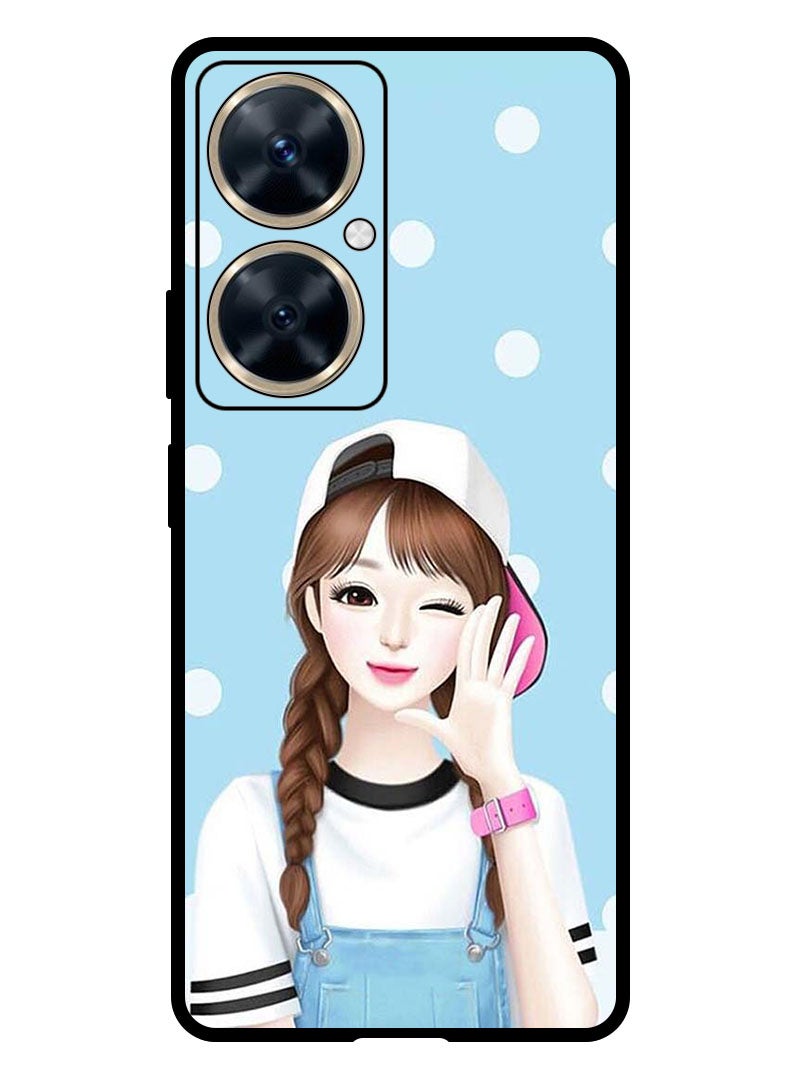 Theodor Protective Case Anti Scratch Shock Proof Bumper Cover For Huawei Nova 11i Girl Wear Cap  - Image 1