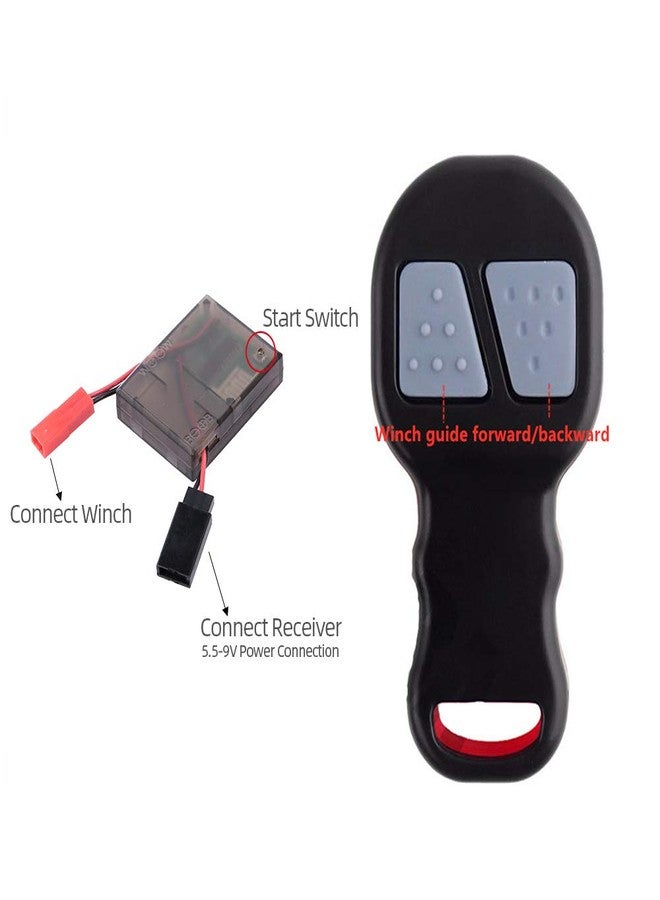 GoolRC Wireless Winch Remote Controller with Receiver Replacement for 1/10 Traxxas Axial Tamiya RC4WD HPI Redcat RC Crawler Car - Image 4