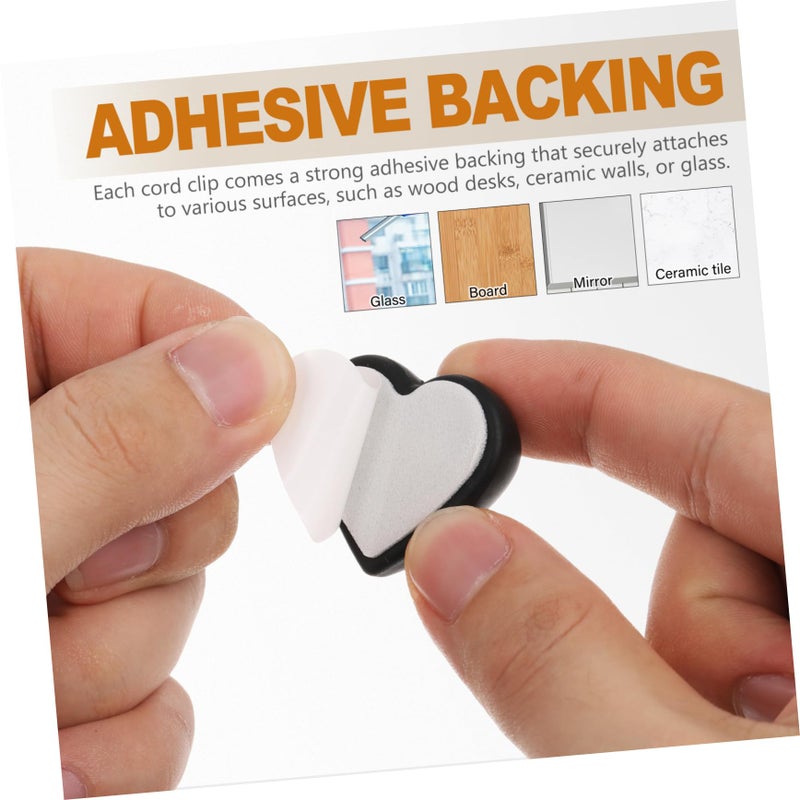 16 Pack Adhesive Cord Clips Cable Management Wire Holders For Home Office Organization - Image 4