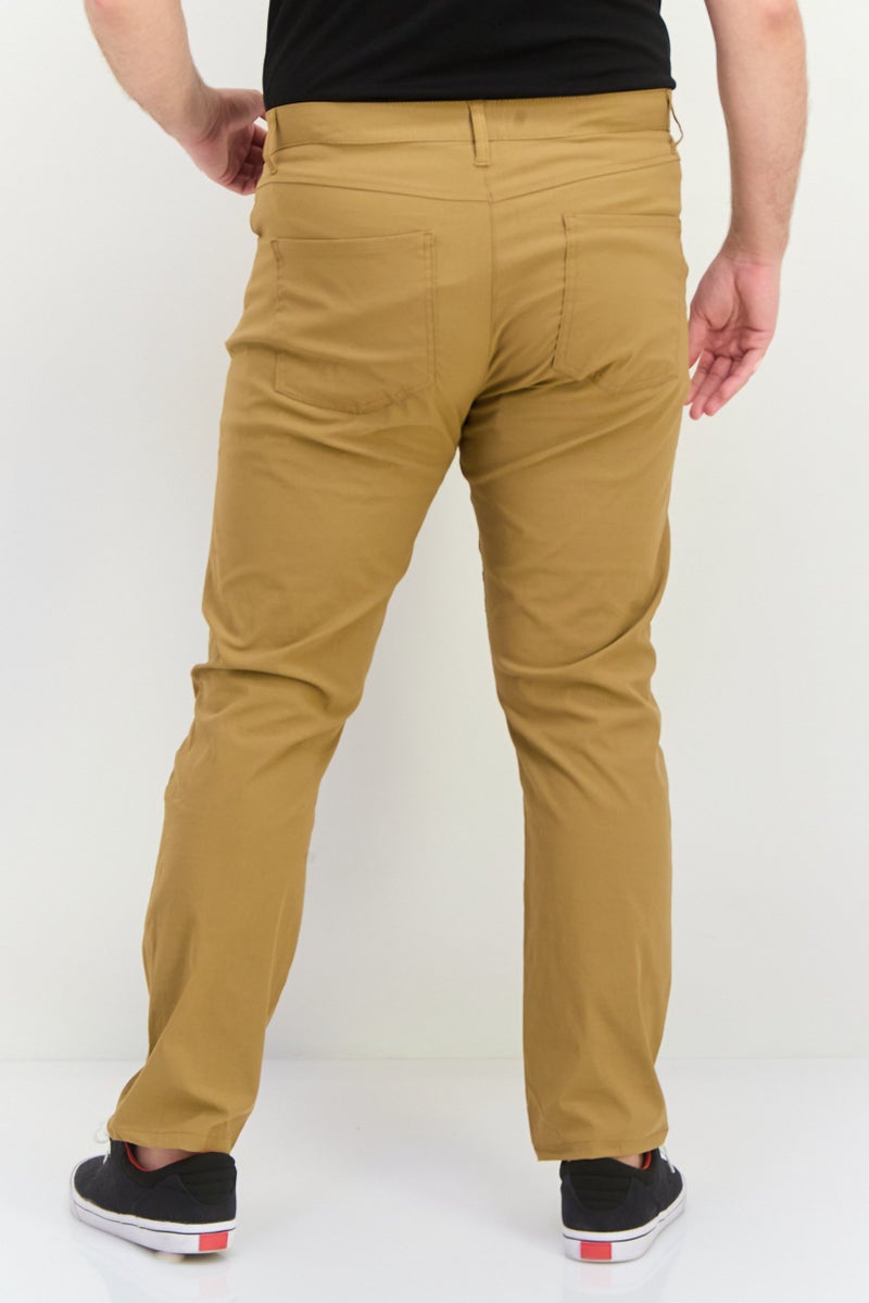 Desert Dunes Men Regular Fit Solid Chino Pants,  Dark Khaki  - Image 2
