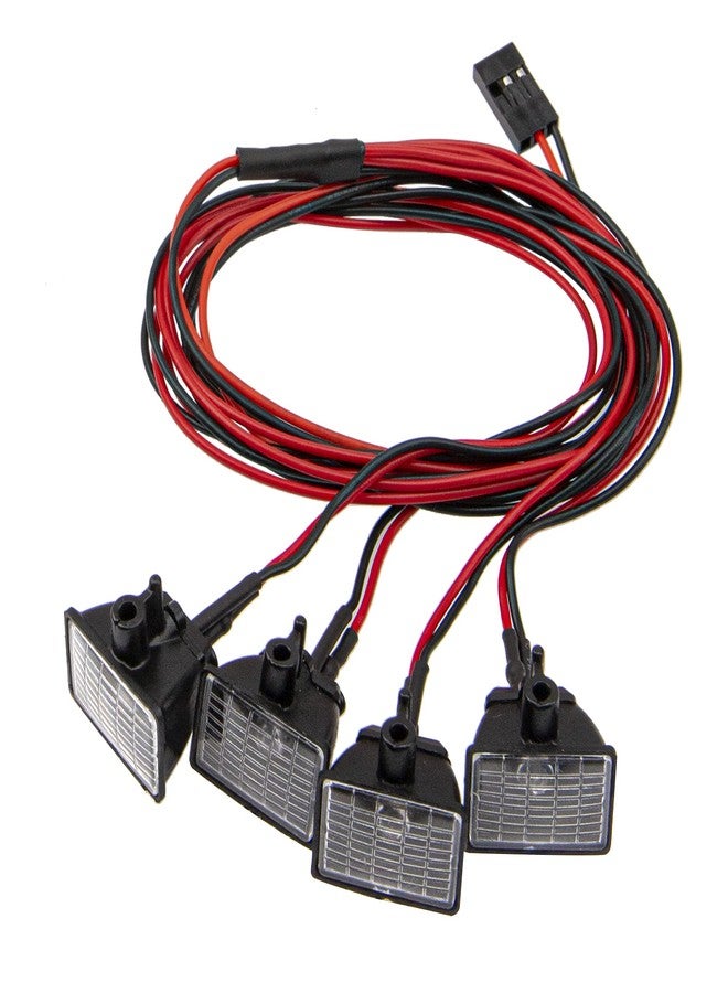 Vgoohobby RC 4-Led LED Light Headlights with Light Cover Lampshade RC Crawler Roof Light Bar Lamp Compatible with Traxxas Axial SCX10 Tamiya CC01 D90 1/10 RC Crawler Car(White) - Image 5