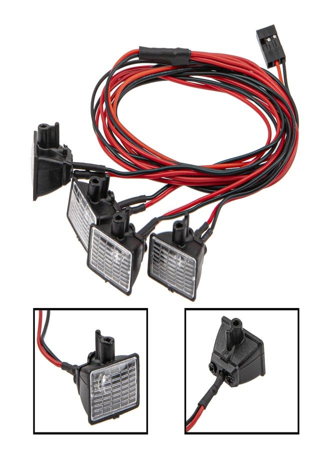 Vgoohobby RC 4-Led LED Light Headlights with Light Cover Lampshade RC Crawler Roof Light Bar Lamp Compatible with Traxxas Axial SCX10 Tamiya CC01 D90 1/10 RC Crawler Car(White) - Image 3