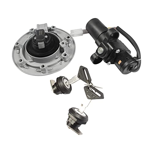 Deutsche Ignition Lock Painted Finish Compatible with Bajaj Pulsar 180 (Set of 4) Consisting of Ignition Cum Steering Lock, Petrol Tank Lock & Tool Box Lock (2 Pcs) | 4 Wires | 4 PIN - Image 2