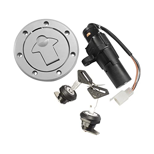 Deutsche Ignition Lock Painted Finish Compatible with Bajaj Pulsar 180 (Set of 4) Consisting of Ignition Cum Steering Lock, Petrol Tank Lock & Tool Box Lock (2 Pcs) | 4 Wires | 4 PIN - Image 1