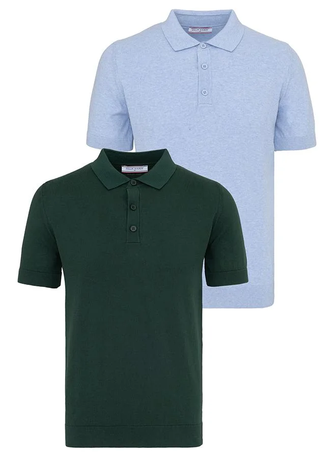فيليكس هاردي Men's 100% Cotton Polo Shirt Short Sleeve Pack of 2