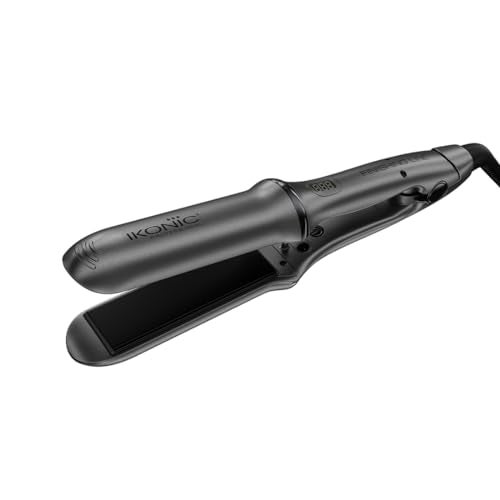 IKONIC Finishing Line Hair Iron Straightener With Digital Dispaly, Maximum Temperature Of 220 Degrees, Floating Ceramic Plates, Ionic Technology, Automatic Shutoff, For All Hair Type, Grey - Image 1