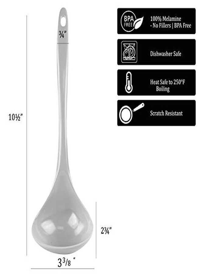 ريستون لويد مغرفة شوربة من الميلامين من ريستون لويد، أداة مطبخ عالية الجودة بمقبض مريح مقاوم للحرارة، مصنوعة من بلاستيك متين خالٍ من مادة BPA، طولها 10.5 بوصة، قطعة واحدة، لون فيروزي - Image 4