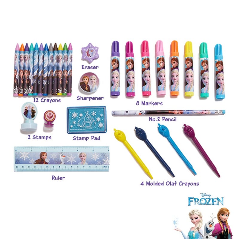 Innovative Designs Disney Frozen 2 Kids Deluxe Activity Set with Carrying Tin, Coloring Sheets, Tattoos, Stickers, & Art Supplies - Image 2