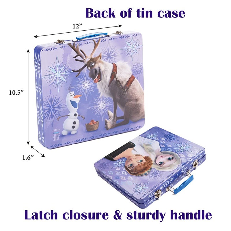 Innovative Designs Disney Frozen 2 Kids Deluxe Activity Set with Carrying Tin, Coloring Sheets, Tattoos, Stickers, & Art Supplies - Image 4