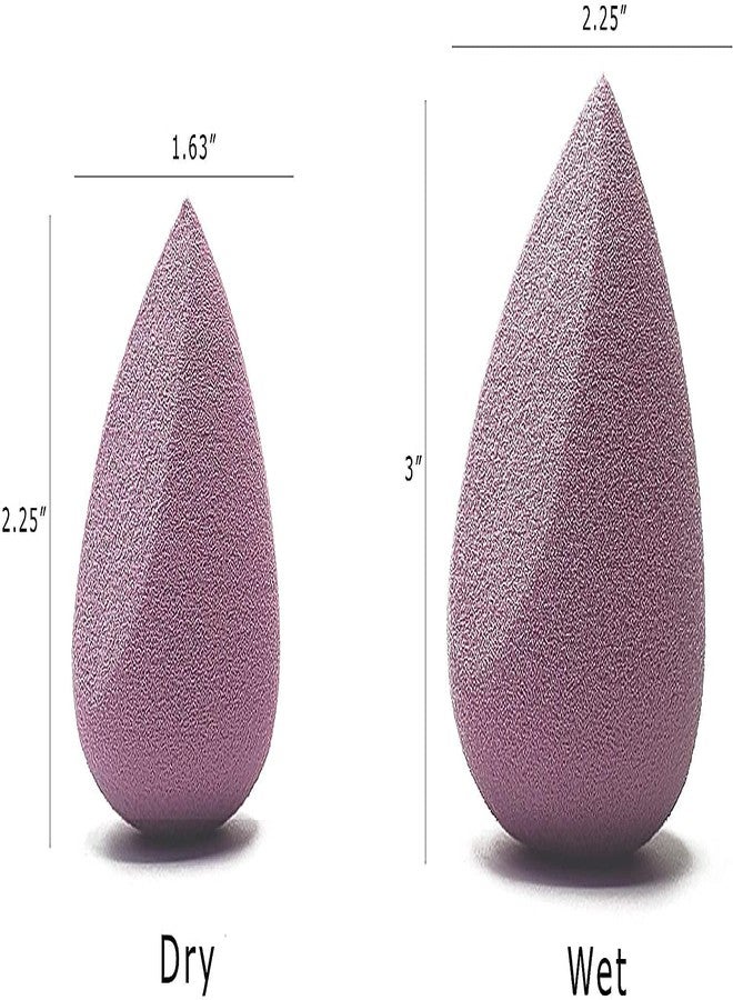 Fennec Mart Makeup Beauty Sponge Pro Puff Set (2 Pcs), Teardrop and Wedge Shaped, Hypoallergenic, Latex-Free, Flawless Streak-Free Foundation Blender - Image 3