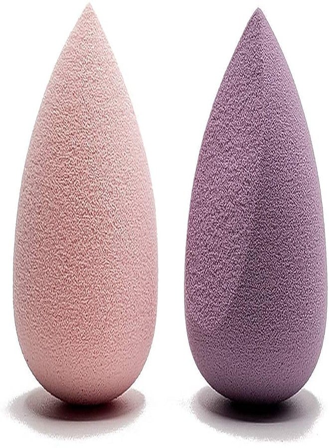 Fennec Mart Makeup Beauty Sponge Pro Puff Set (2 Pcs), Teardrop and Wedge Shaped, Hypoallergenic, Latex-Free, Flawless Streak-Free Foundation Blender - Image 1