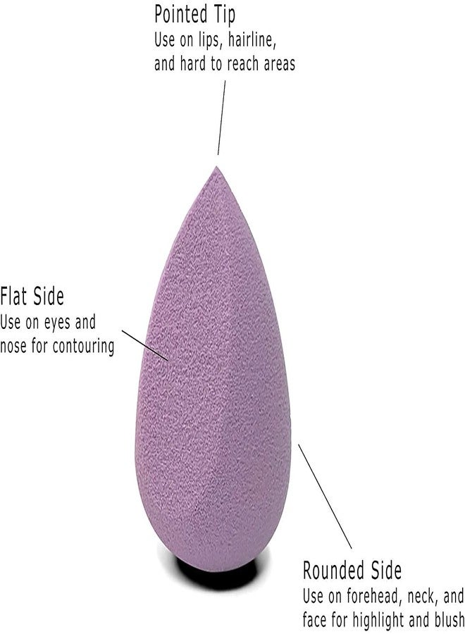 Fennec Mart Makeup Beauty Sponge Pro Puff Set (2 Pcs), Teardrop and Wedge Shaped, Hypoallergenic, Latex-Free, Flawless Streak-Free Foundation Blender - Image 4